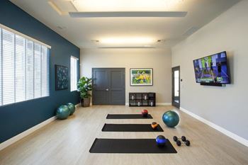 Flex Rooms With Fitness Space For Yoga, Spin And Pilates at Hancock Terrace Apartments, Santa Maria